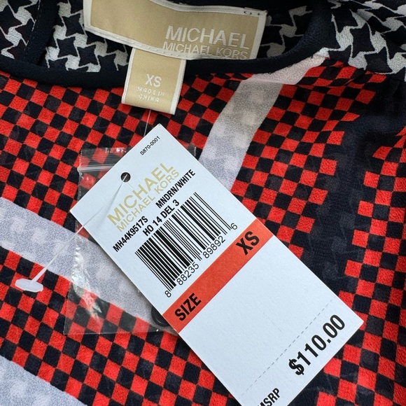 Michael Kors Print Blouse NWT - Picture 3 of 4